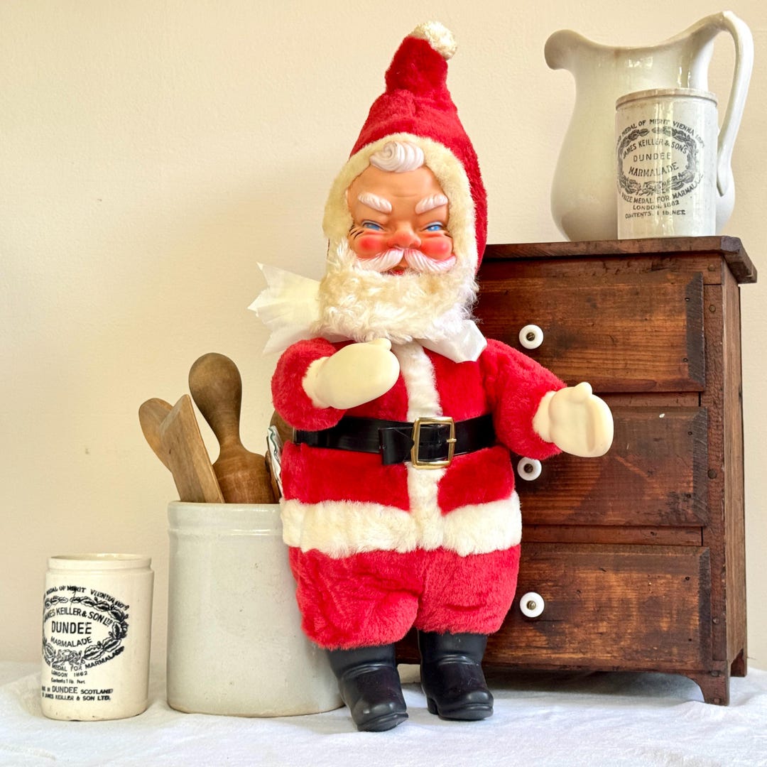 Vintage Rushton Rubber Face Santa Claus Doll - 21