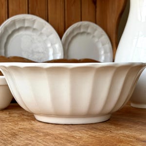 Antyczna żebrowana misa z kamionki żelaznej Vodrey & Brothers American Pottery East Liverpool Ohio