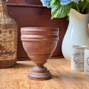 ヴィンテージ銅製脚付き台座花壷プランターポット