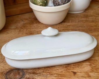 Antique White Ironstone Covered Soap Dish Richard Alcock Made In England Toothbrush Razor Holder