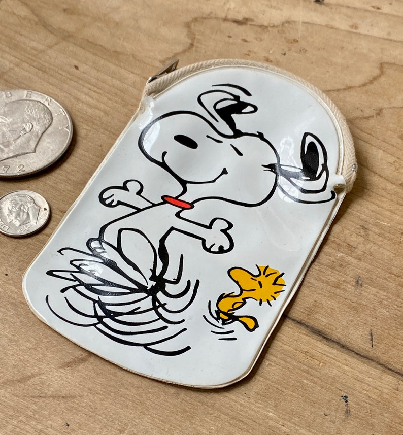 Vintage Snoopy & Woodstock Peanuts Gang Vinyl Coin Purse Etsy