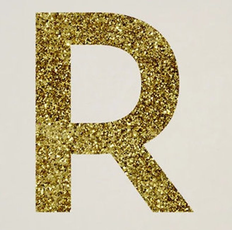 Large Gold Glitter Letter R Sticker Gift Wrapping Stickers Etsy