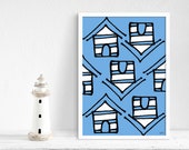 Crazy Hut Print Mounted 14"x11"