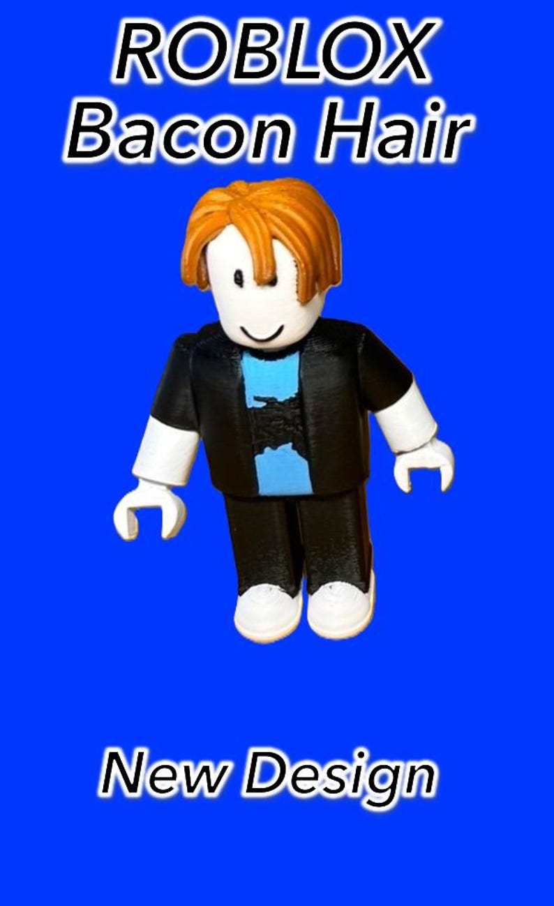 Figura de Bacon de ROBLOX impresa en 3D personalizada, modelo Noob, Blockman – Coleccionable para jugadores Bacon Hair Guy