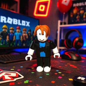 Figura de Bacon de ROBLOX impresa en 3D personalizada, modelo Noob, Blockman – Coleccionable para jugadores imagen 1