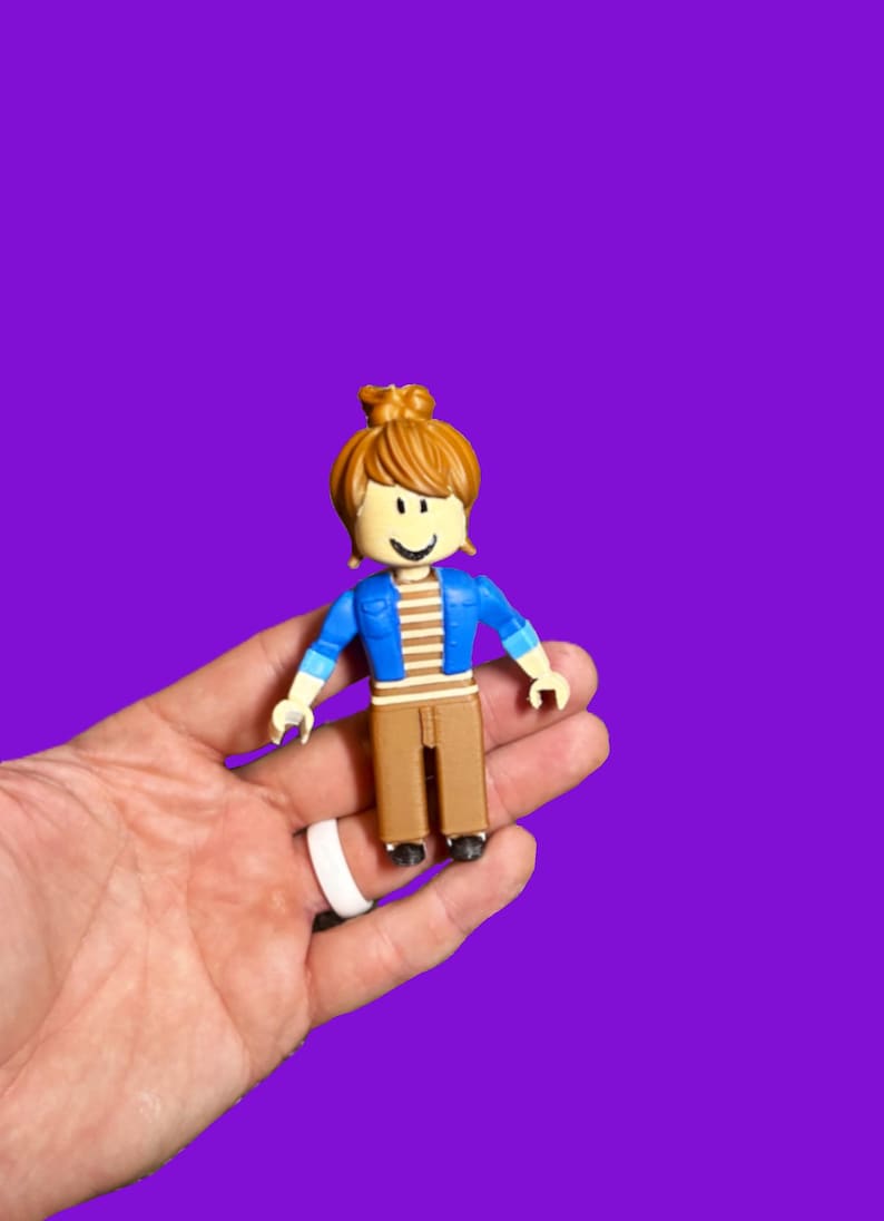 Figura de Bacon de ROBLOX impresa en 3D personalizada, modelo Noob, Blockman – Coleccionable para jugadores Bacon Hair Girl