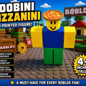 Articulated Roblox Noob 3D Printed Figure, Gamer Gift, Gaming Decor, Cake Topper image 5
