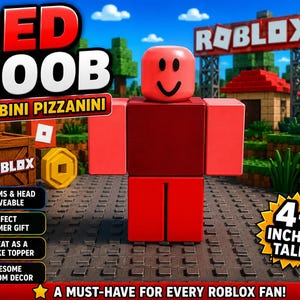 Articulated Roblox Noob 3D Printed Figure, Gamer Gift, Gaming Decor, Cake Topper image 4