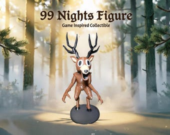 Figura de ciervo hecha a mano de 99 noches en el bosque inspirada en Roblox