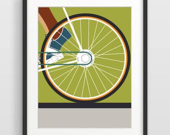 Fahrrad druckbare Kunst, Radfahren Kunstwerk, Fahrrad Illustration, Fahrrad Reifen, Abenteuer Wanddekor, druckbares Fahrrad, Fahrrad Dekor