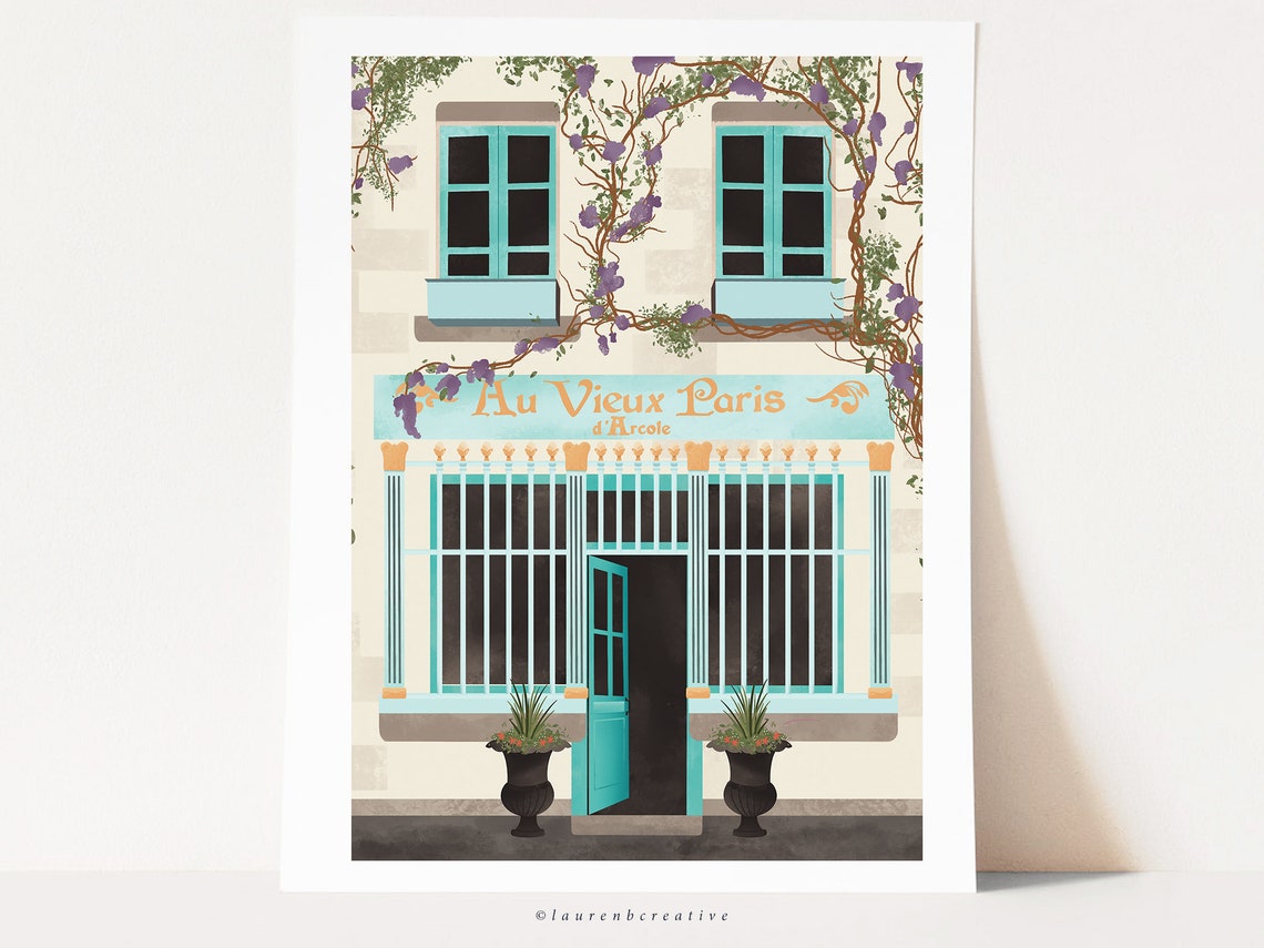 Paris Cafe Art Print, Downloadable Print, Printable Art, Paris, Paris