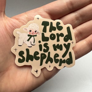The LORD is my SHEPHERD | Waterproof Christian sticker | faith|verse | bible sticker | Laptop sticker | water bottle sticker|bumper sticker|