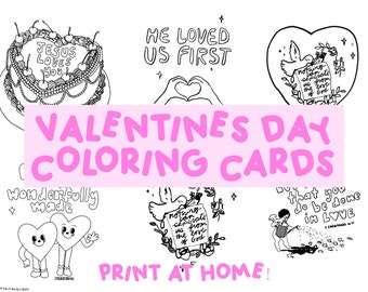 Valentine's Day Coloring Pages | Christian Bible Verses (Digital Download)