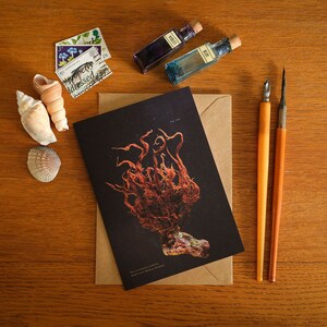 Polysiphonia Stricta Seaweed Card-A6 Grußkarte-schöne Kunstkarte an der Küste