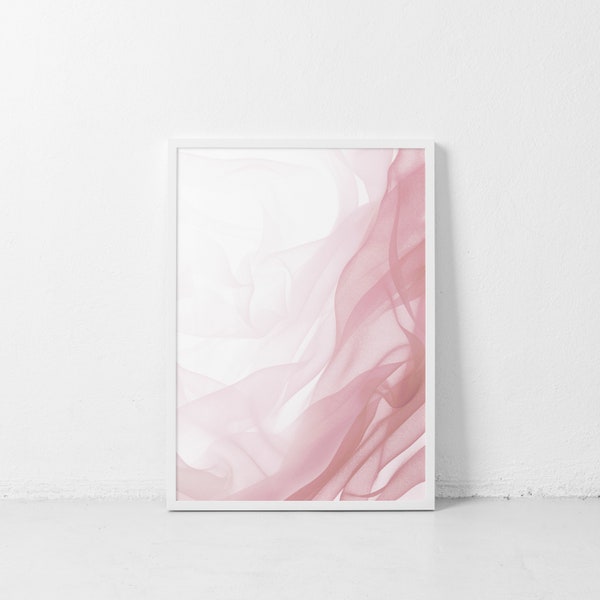 Pink Dreamy Abstract Wall Art Elegant Colorful Decor Delicate Girly Texture Printable Beautiful Glamorous Artwork Soft Feminine Download