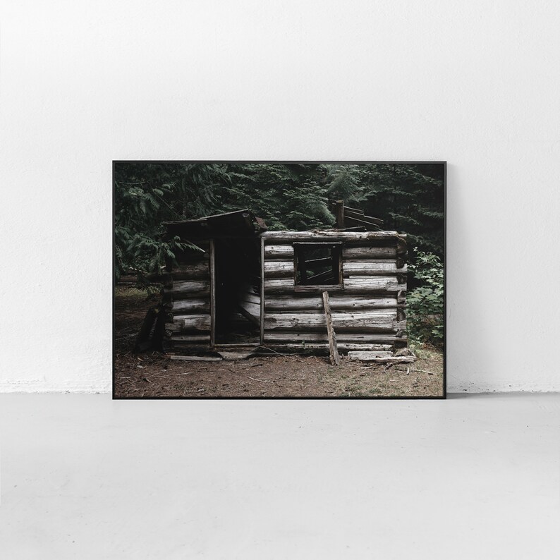 Lodge Wall Art Forest Photography Log Cabin Printable Poster | Etsy