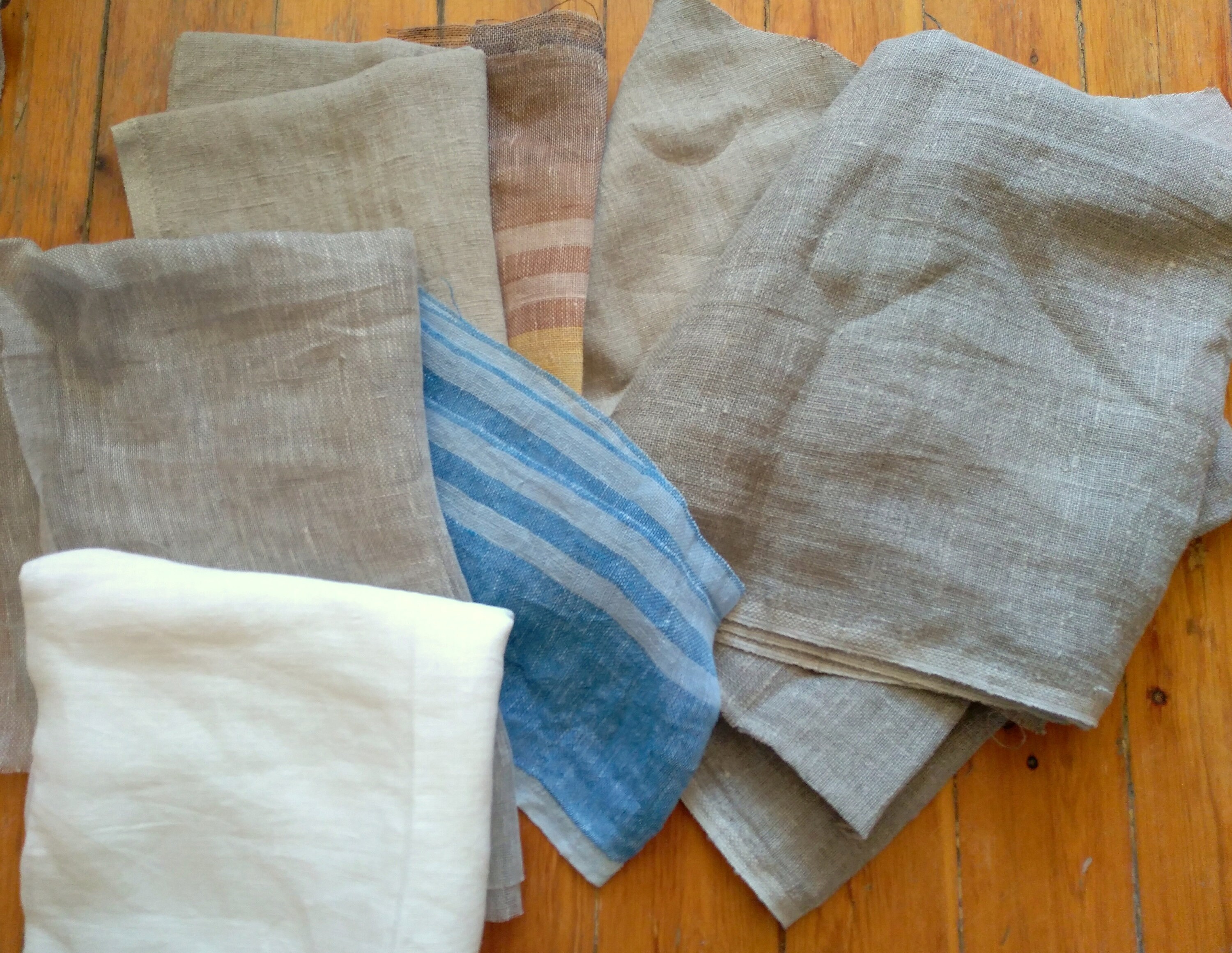 Fabric Remnants Linen Remnants Assorted Fabric different Etsy