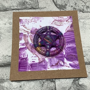 Handmade Button Multicoloured Purple 32mm Shirtlace Style