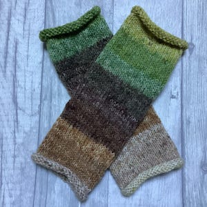 Guantes sin dedos, calentadores de muñecas, mitones sin dedos, multicolor, festival, bohemio, folk, talla única