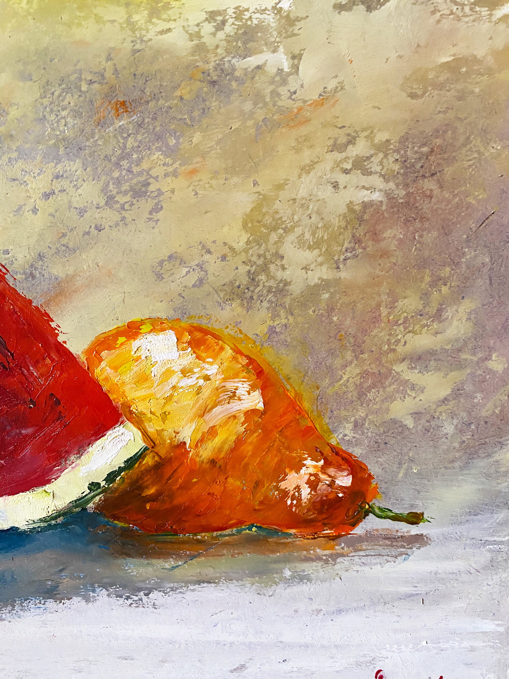 Wassermelone Malerei Original Kunst Küche Obst Ölgemälde | Etsy