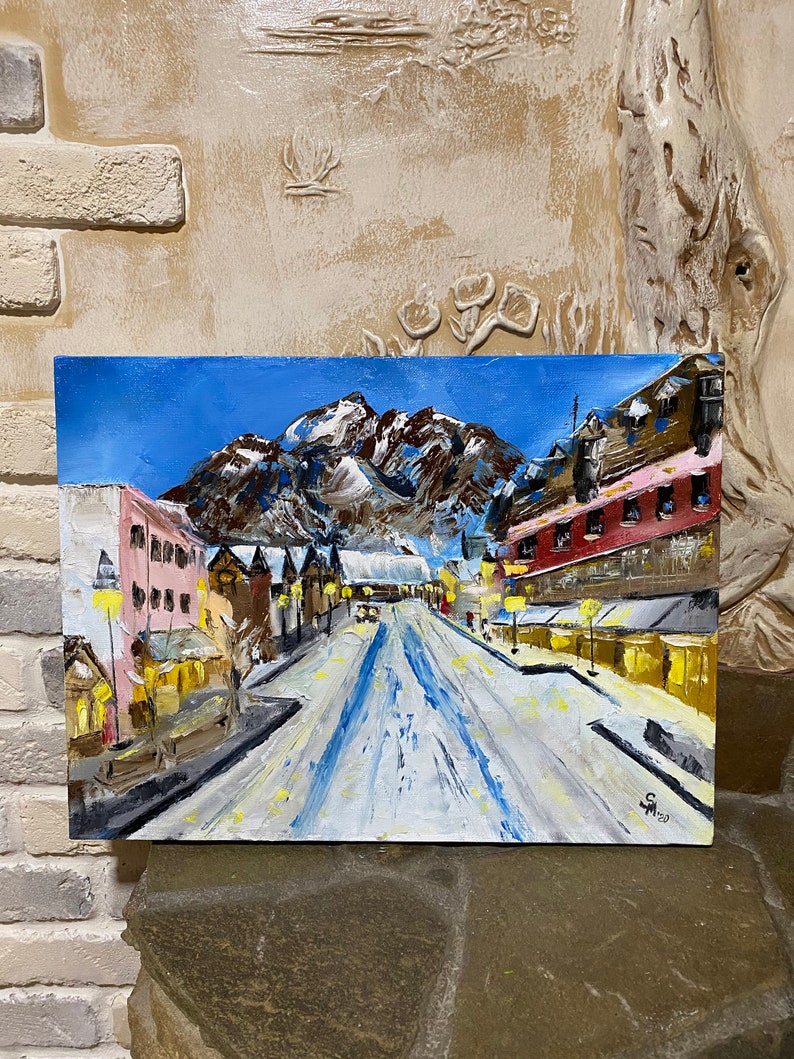 Canada Vancouver Cityscape Art Original Painting Canada Etsy