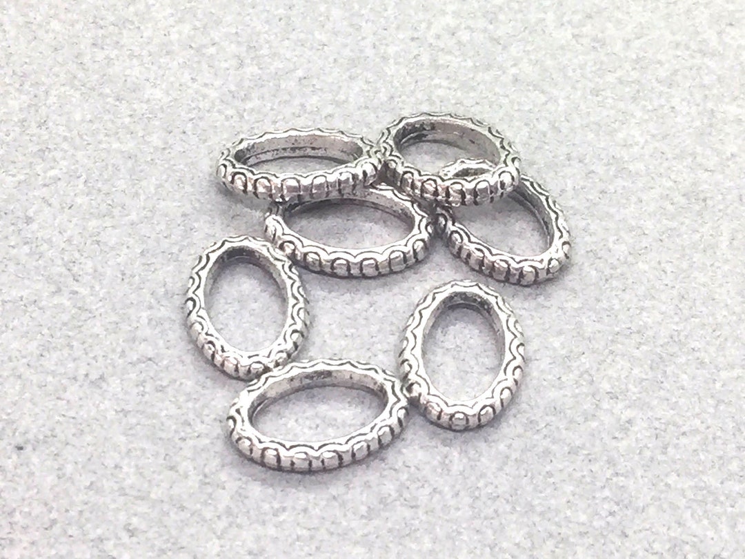 Oval Rings in Silver Metal X 10 Etsy