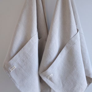 Handmade Linen Half Apron: Baking & Gardening Apron with Pockets