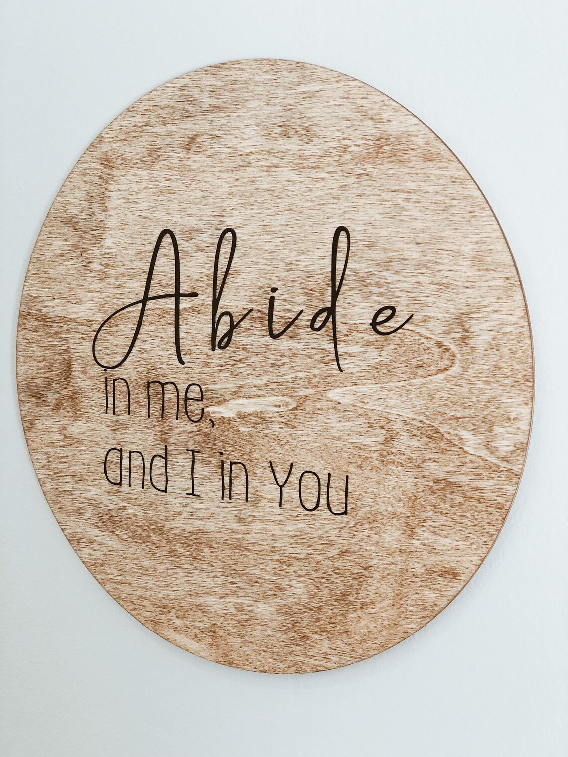 Christian Sign abide in Me and I in You | Etsy