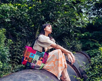 Large Tote Shoulder Bag Handmade Women Handbag Purse Everyday Casual Boho Laptop Travel Carry All
