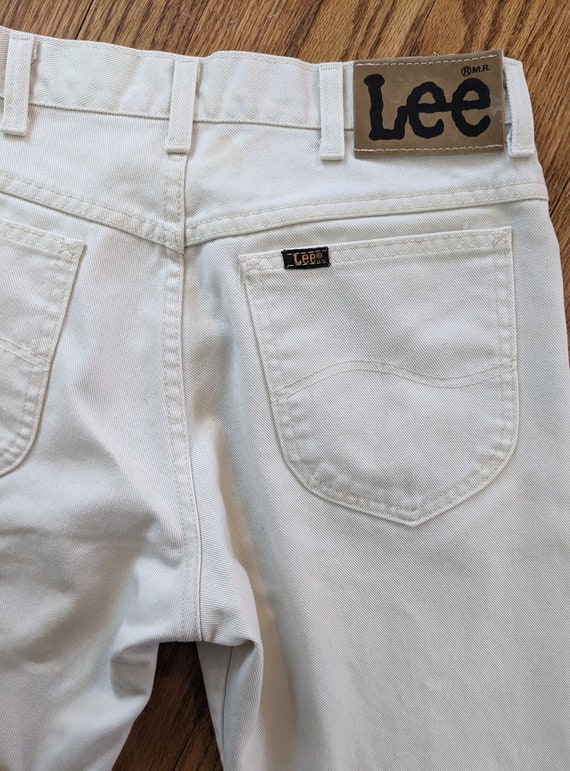 Vintage 1980'S Lee Riders tapered denim pants, made in the USA, women's size L (w30). cotton blue type Vintage Second Hand