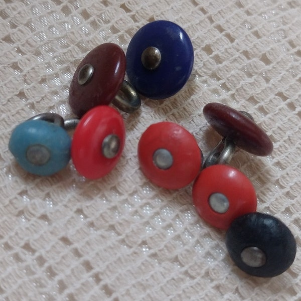 Boutons de bottes assortis de couleurs antiques