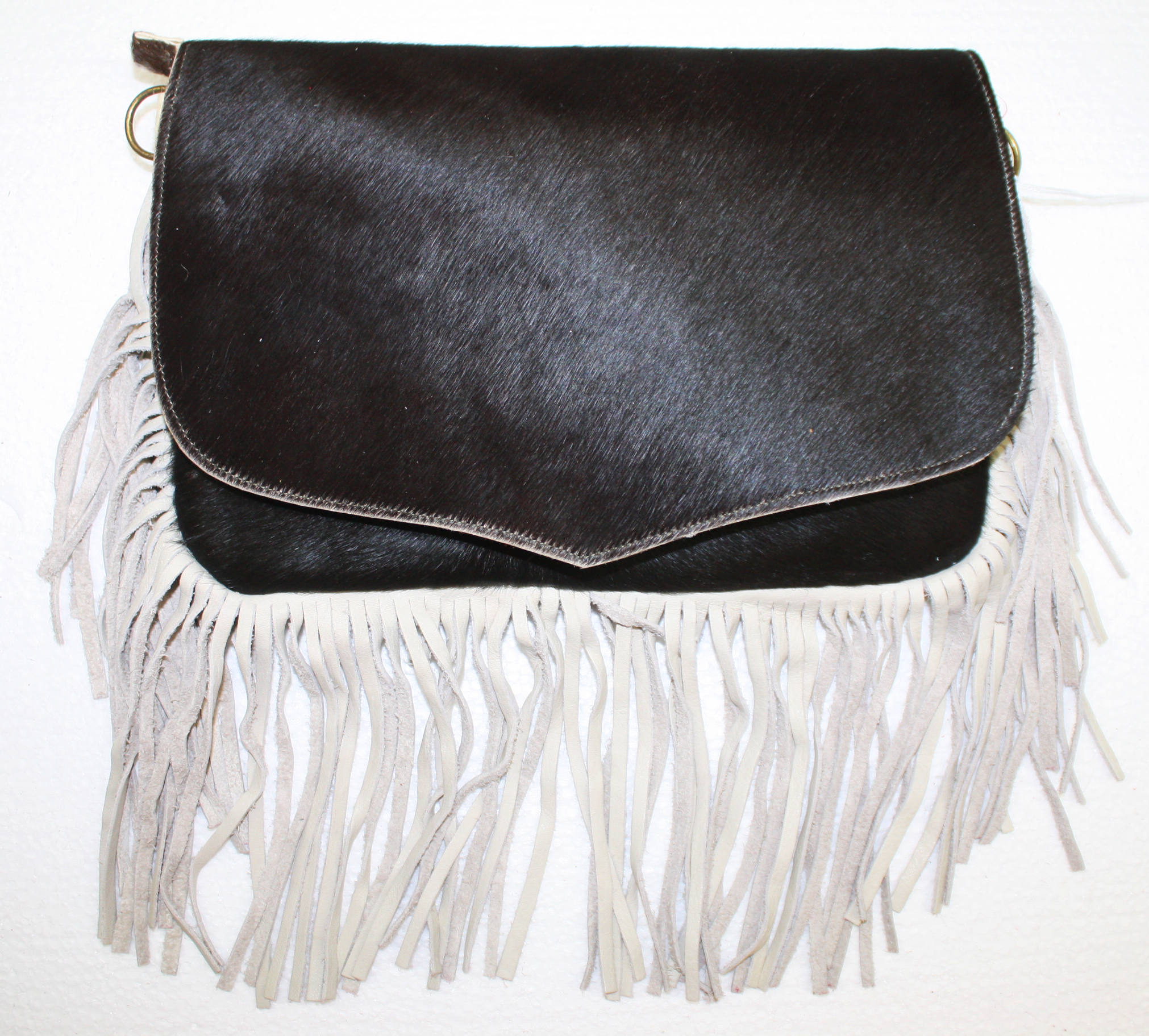 Cowhide Leather Fringed Clutch/handbag Moroccan Purse Etsy Ireland