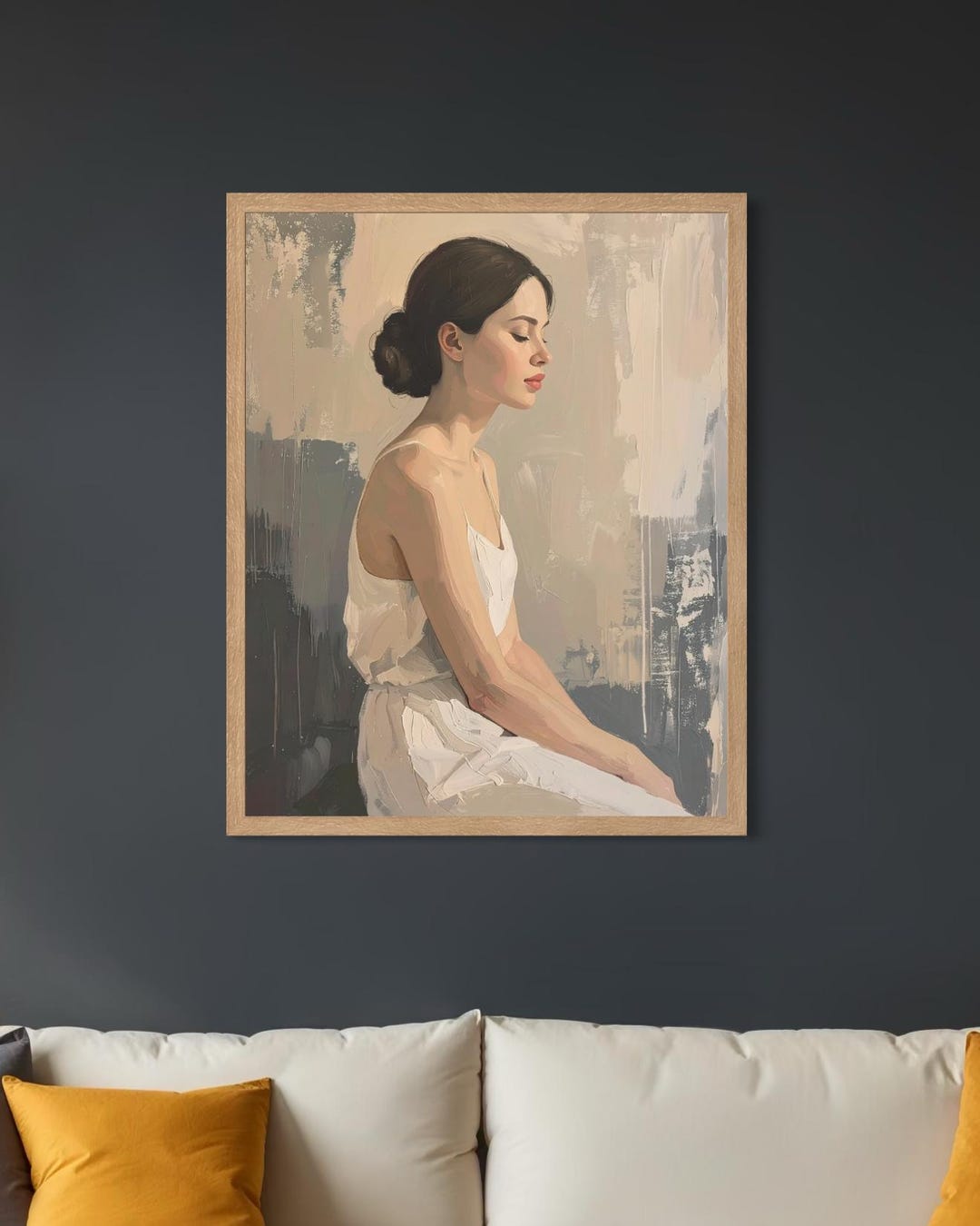 Modern Feminine Portrait Art Print – Minimalist Woman Wall Art ...