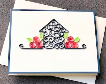 Housewarming Card, New home Card, Congratulations Card, Handmade Card, Greeting card, Quilling Card, House Anniversary Card; Thank you Card