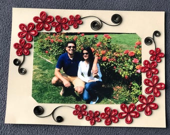 Photo Frame Card Handmade Quilling; Announcements; Birthday Card; Anniversary Card; Decorative Photo Frame; House Warming Card