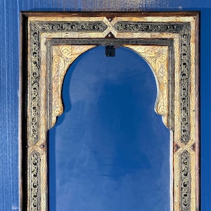 Unique vintage moorish arch mirror handmade silver camel inlay bone mirror living room or bedroom furniture moroccan one of a kind mirror