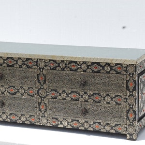 Handmade Moroccan Silver Metal Cabinet: Bedroom Living Room Buffet image 5