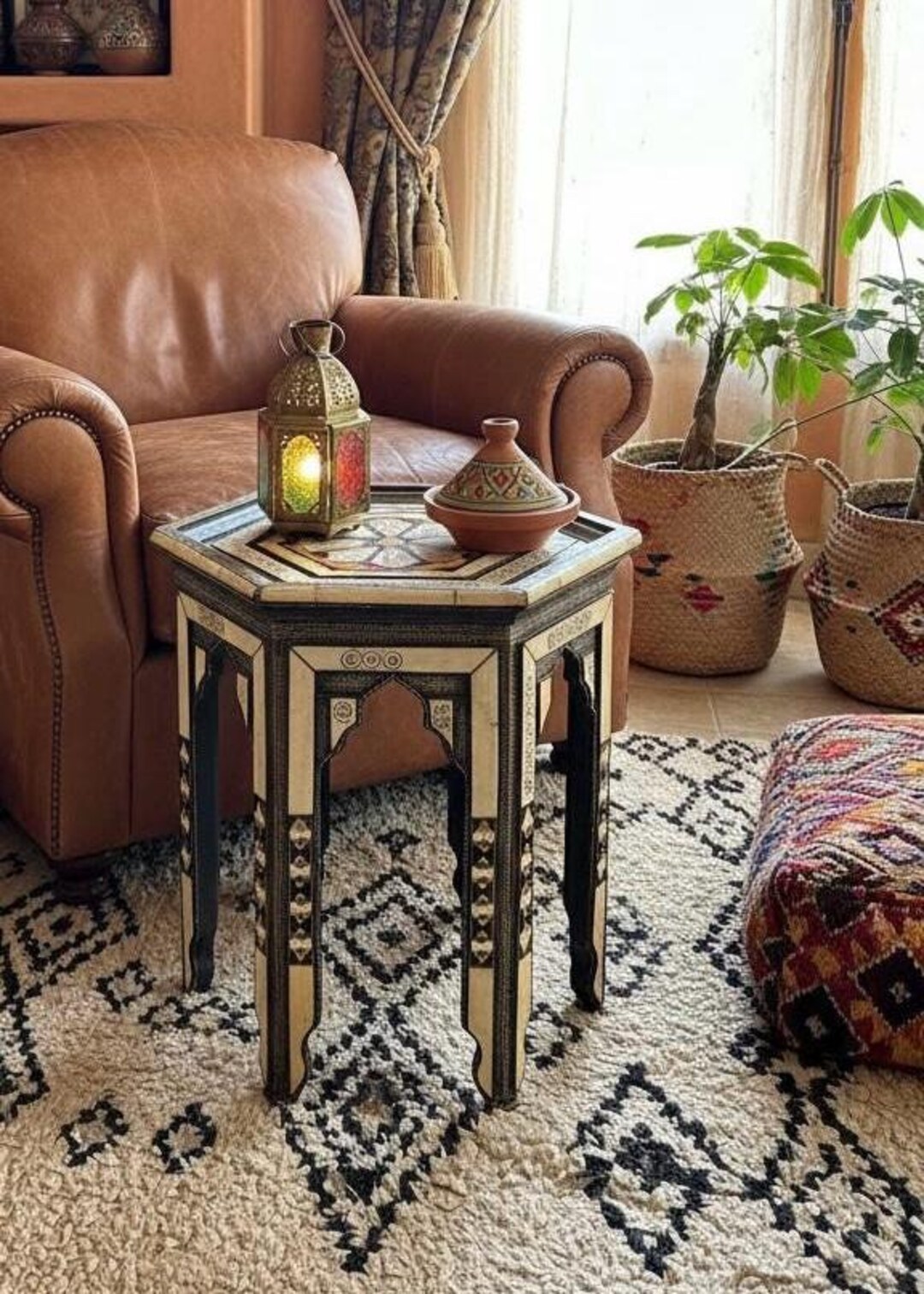 Antique Unique Bone Inlay Side Table: Handmade Coffee Table - Etsy