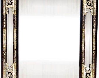 Large Exquisite living room vintage handmade  white camel  bone inlay bathroom mirror moroccan vintage mirror for bedroom or wall decoration