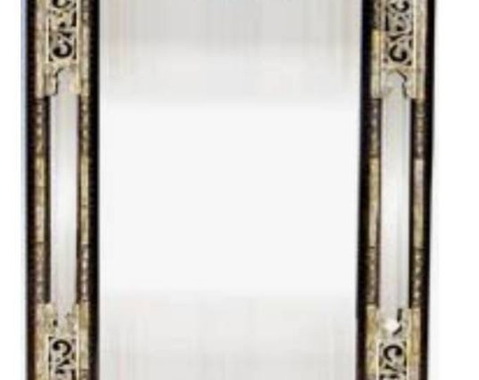 Large Exquisite living room vintage handmade  white camel  bone inlay bathroom mirror moroccan vintage mirror for bedroom or wall decoration