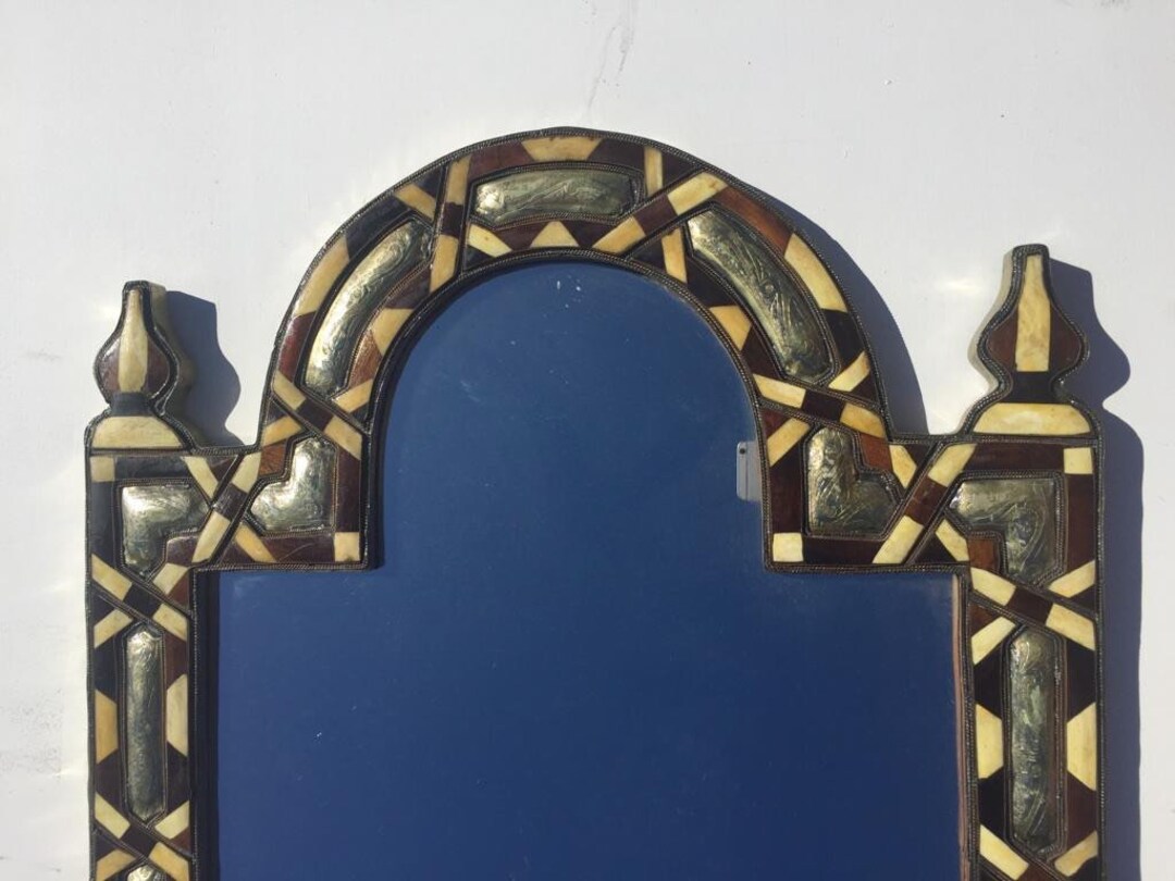 A Unique Vintage Moorish Arch Mirror Handmade Silver Camel Etsy