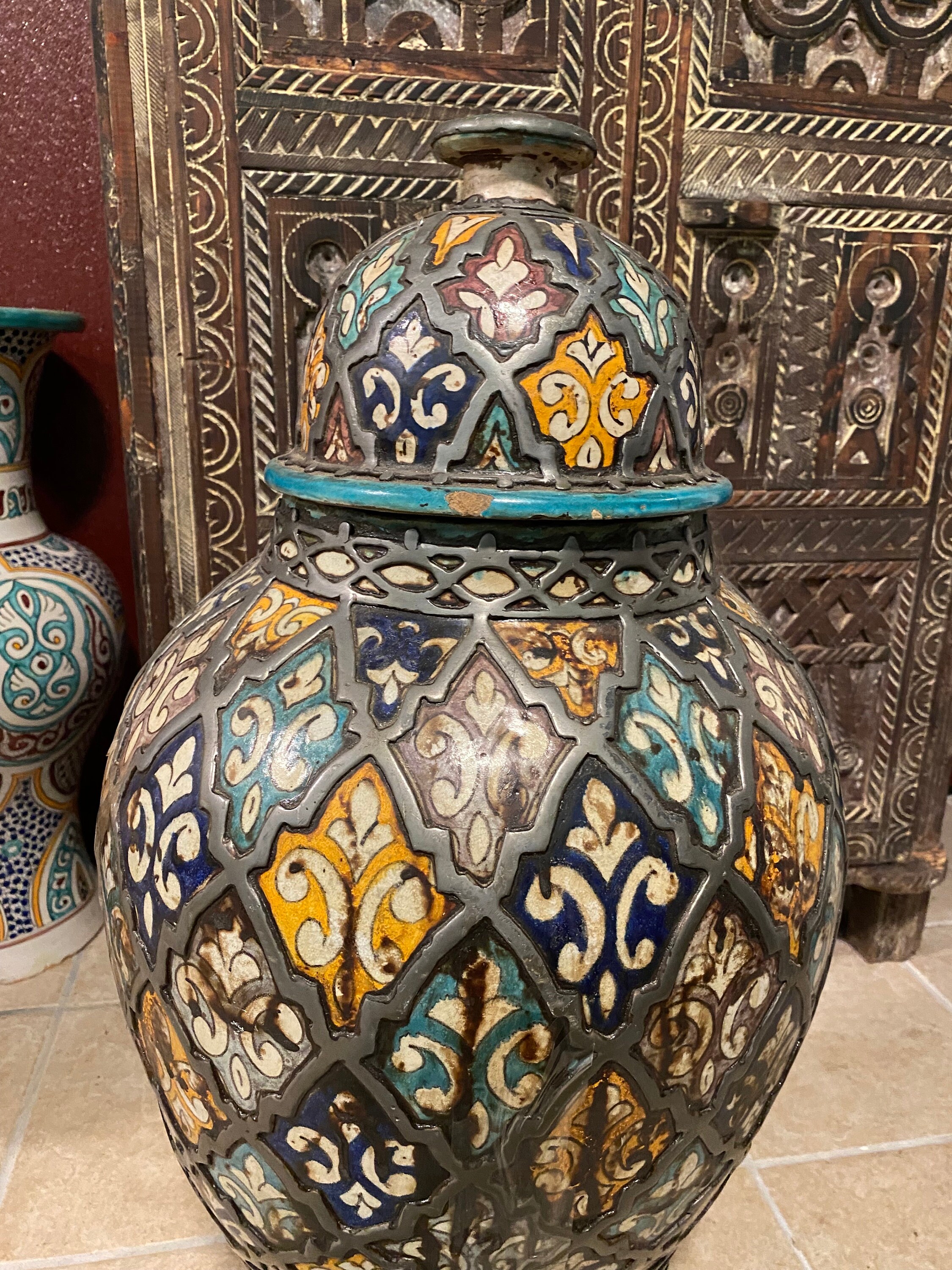 19世紀Antique Moroccan ceramic vase il_fullxfull.5813819118_rgrg.jpg