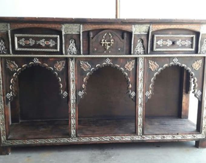 Unique console cabinet moorish dresser This is the missing piece of furniture in your bedroom moroccan bone cabinet