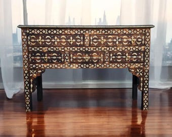 This is the missing piece of furniture in your home Unique inlaid camel bone large console cabinet moorish dresser moroccan furniture