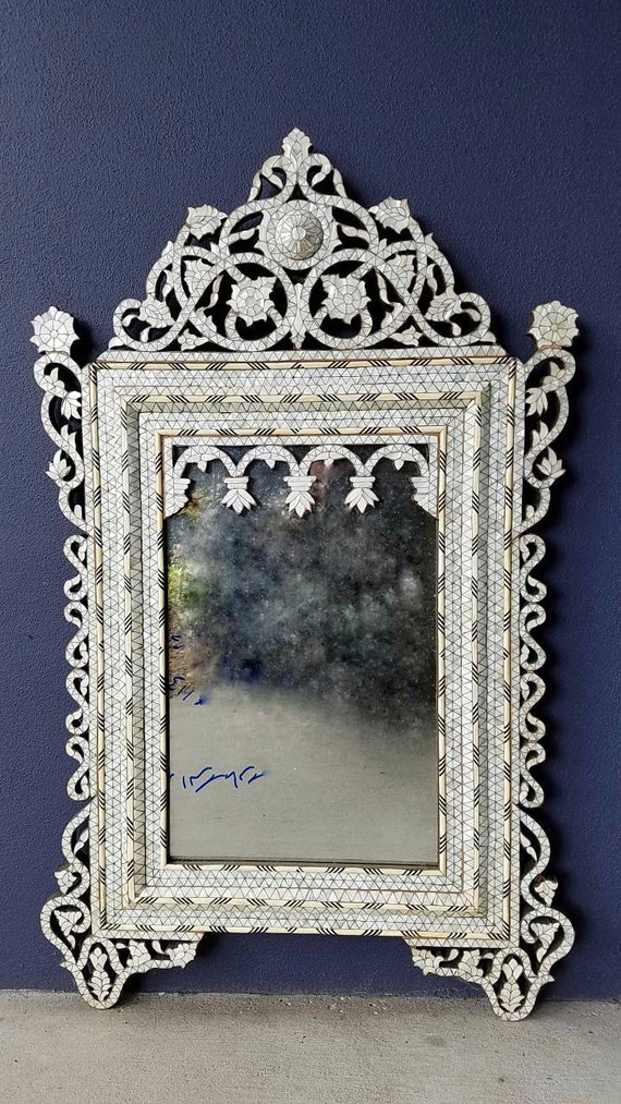 High End 60 Vintage Syrian Mother Of Pearl Mirror Australia Vintage Syrian Mother Of Pearl Mirror, Mother Of Pearl Mirrors Australia