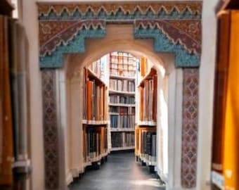 Hand painted royal Moroccan arch