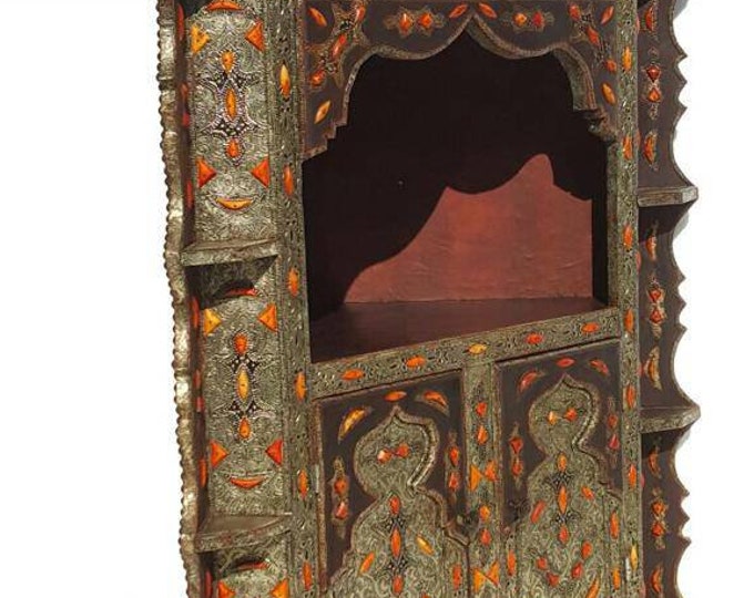 Unique Vintage bedroom african ethnic inlaid camel bone corner cabinet ethnic berber furniture moroccan berber tradition home decor gift