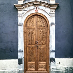 Great vintage moroccan Artwork Moorish carved riad door handmade indoor bedroom mediterranean architectural wooden Moroccan arch door