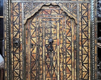 One of a kind Moroccan royal antique inlay bone door middle eastern moorish palace bedroom  double door luxury home decor