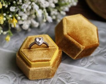 Chinese Style Velvet Jewelry Box for Ring Engagement Gift Wedding Favor Craft 